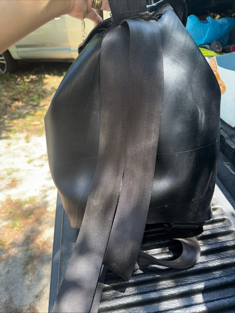 Harley-Davidson Black Leather Men’s Motorcycle Sissy Bar Bag